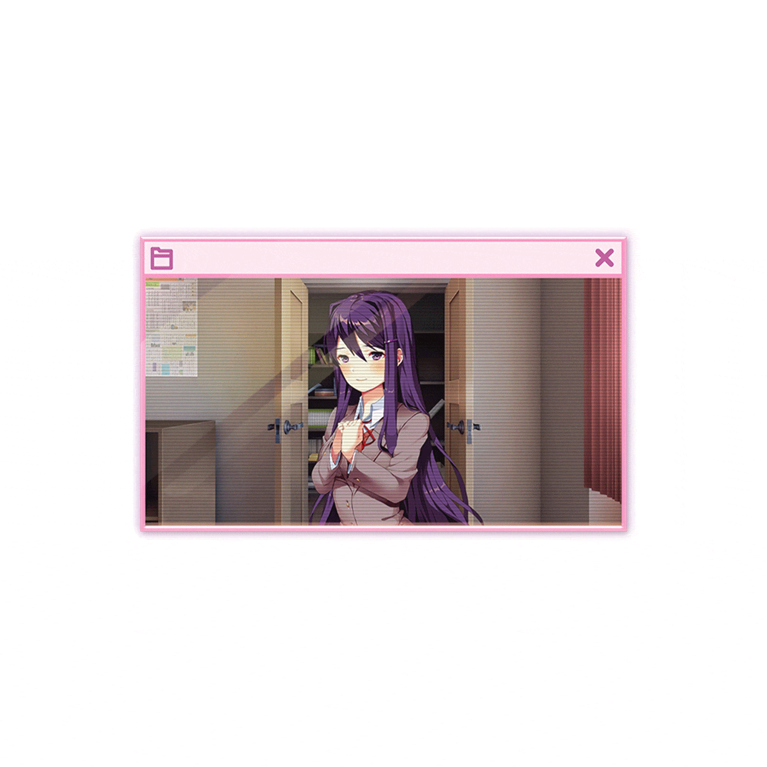 Doki Doki Literature Club - Window Lenticular Pins