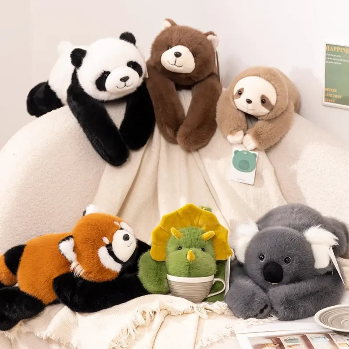 Kawaii Forest Animal Plush Pillow – 30-65cm