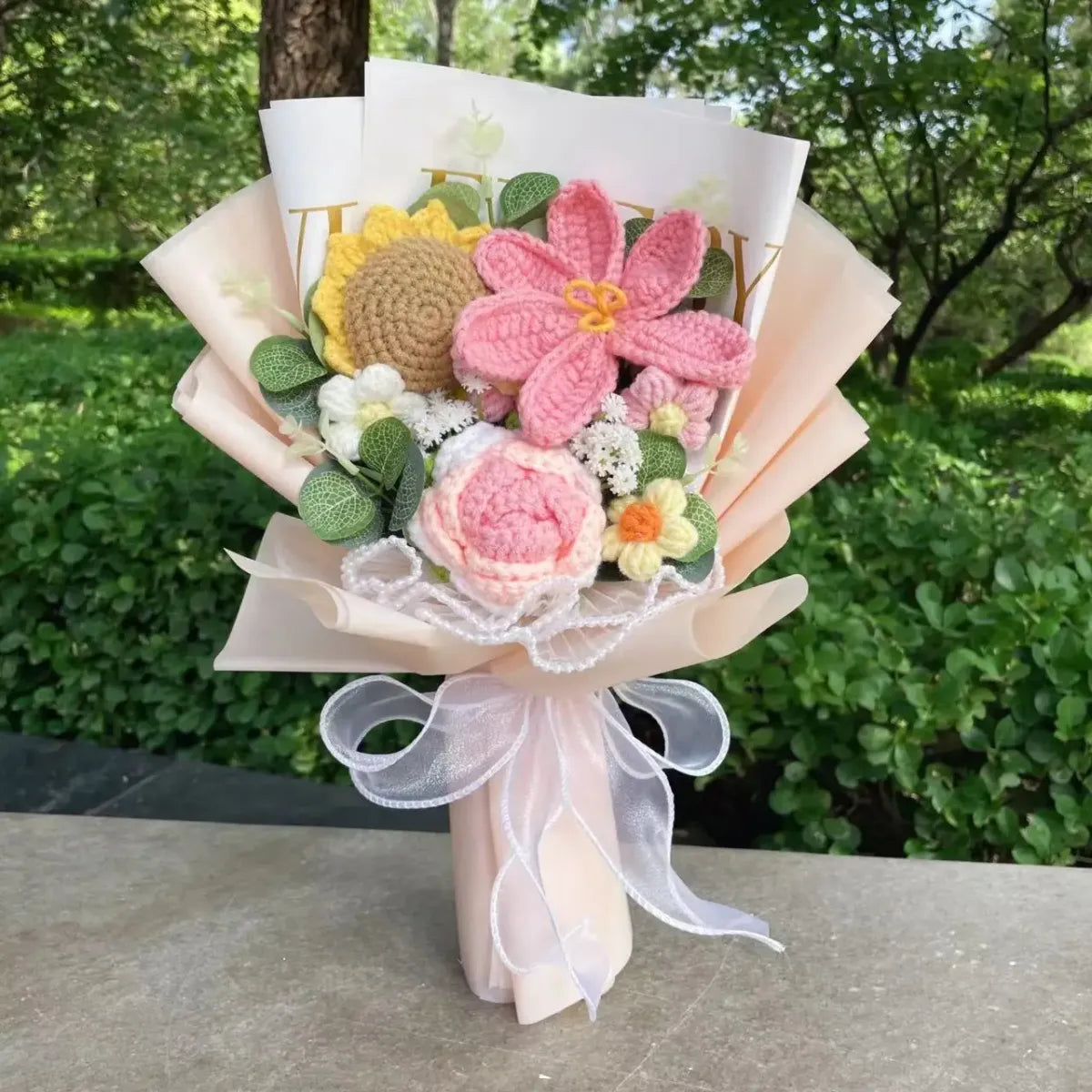 Handmade Crochet Flower Bouquet – Gift for Weddings & Graduations