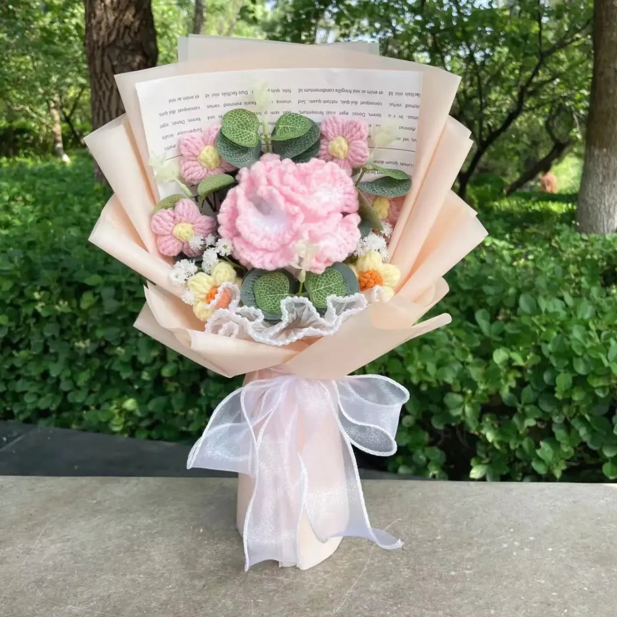 Handmade Crochet Flower Bouquet – Gift for Weddings & Graduations