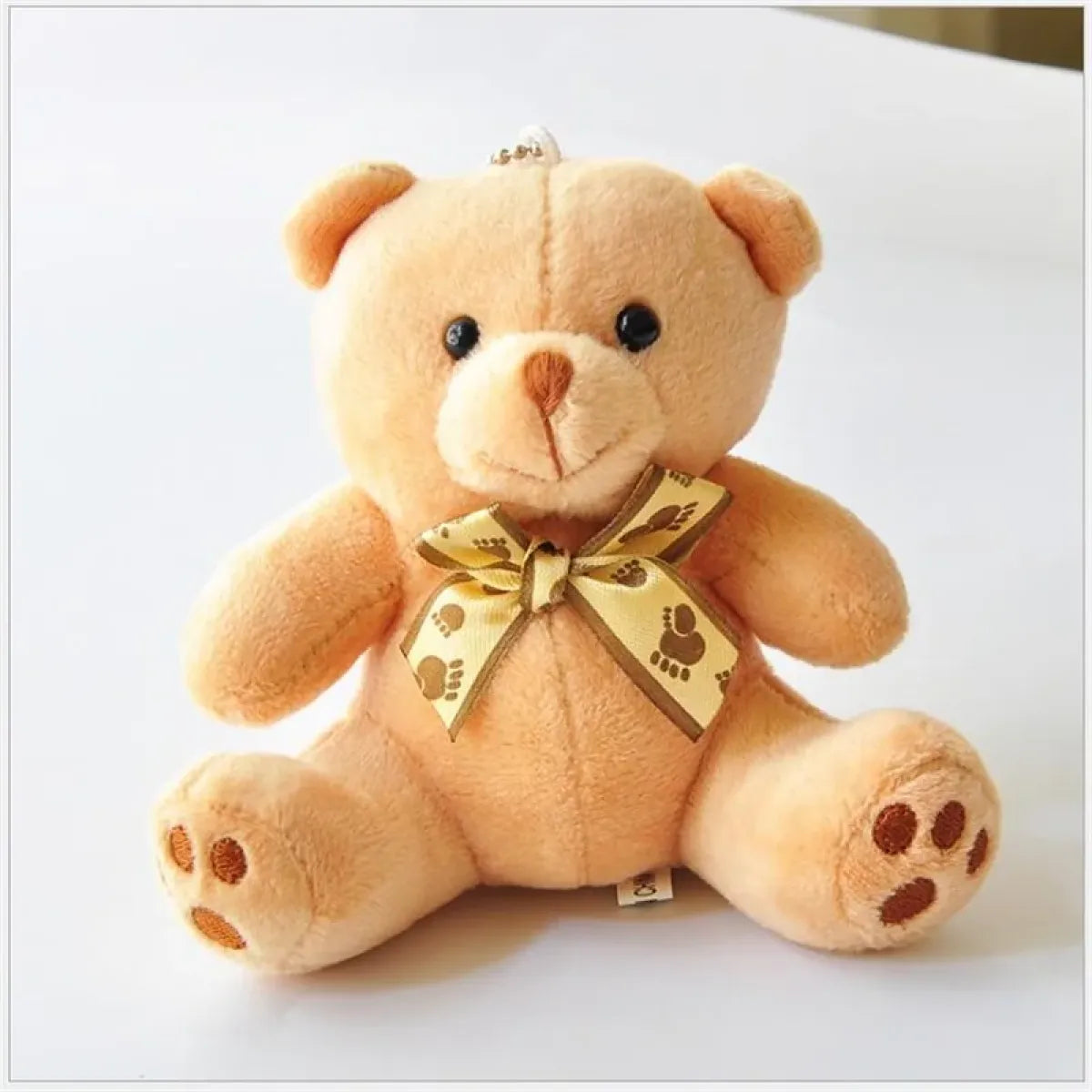 Kawaii Mini Plush Teddy Bear Keychain – Soft 10CM Stuffed Toy