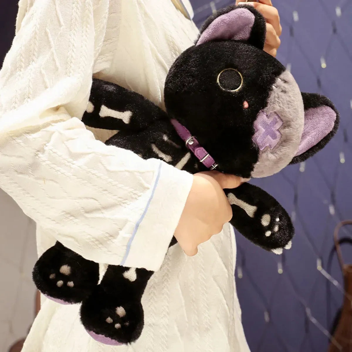 Gothic Skeleton Cat Plushie