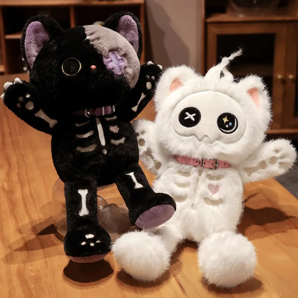 Gothic Skeleton Cat Plushie