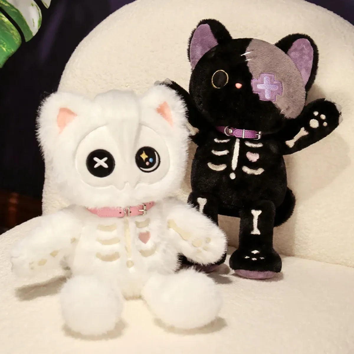 Gothic Skeleton Cat Plushie