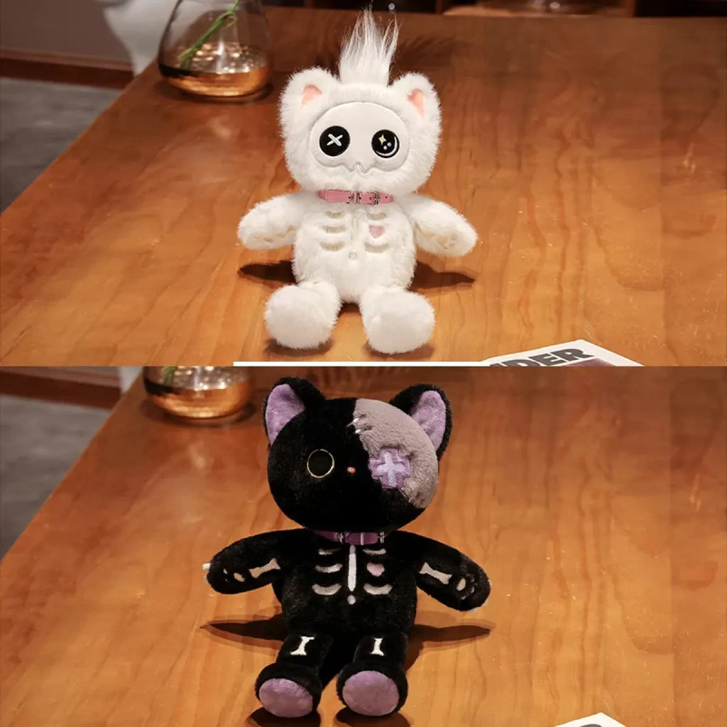 Gothic Skeleton Cat Plushie